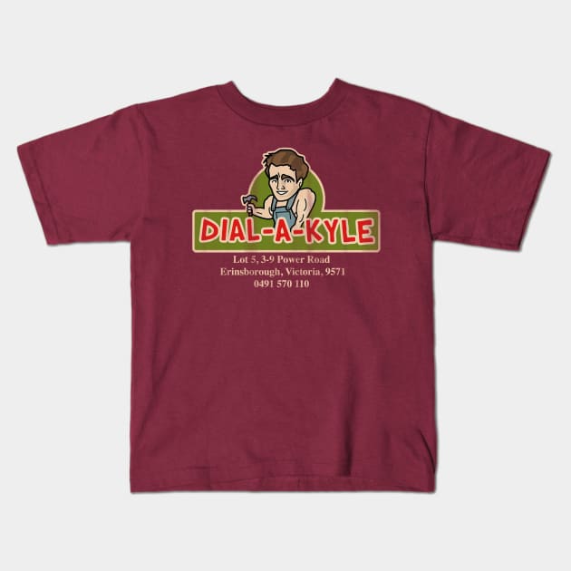 Neighbours "Dial-A-Kyle" Distressed Kids T-Shirt by HDC Designs